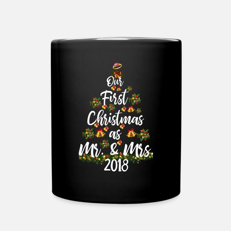 Unser erstes Weihnachten als Mann und Frau - Tasse einfarbig - Schwarz