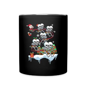 Skeleton Skull Skull Christmas Gift - Full Colour Mug - black - Front