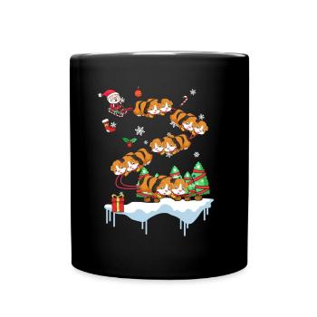 Cadeau noël cochon inde - Mug uni - noir - Devant