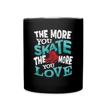 Skate amour - Mug uni - noir - Devant