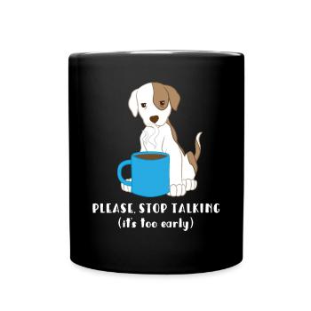 Jack Russell - Jack Russell Tshirt - Morning Muffle - Full Colour Mug - black - Front
