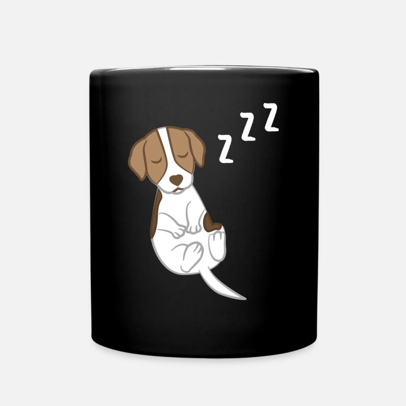 Jack Russell - T-shirt Jack Russell - Dormir - Mug uni - noir