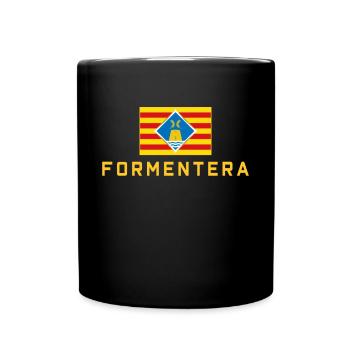 FORMENTERA NATIONAL FLAG - Full Colour Mug - black - Front