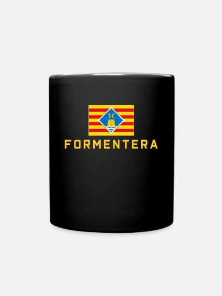 FORMENTERA NATIONALFLAGGE - Tasse einfarbig - Schwarz