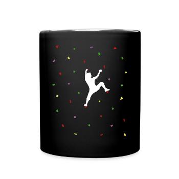 Homme de mur boulder - Mug uni - noir - Devant