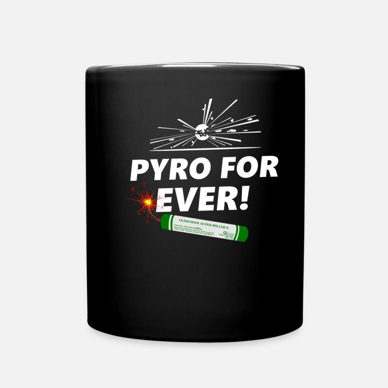 pyro for ever - Tasse einfarbig - Schwarz