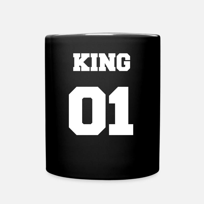 KING 01 White - Tasse einfarbig - Schwarz