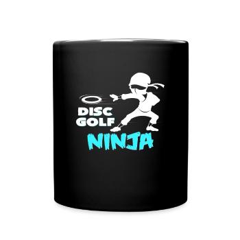 Discgolf Ninja - Tasse einfarbig - Schwarz - Vorne