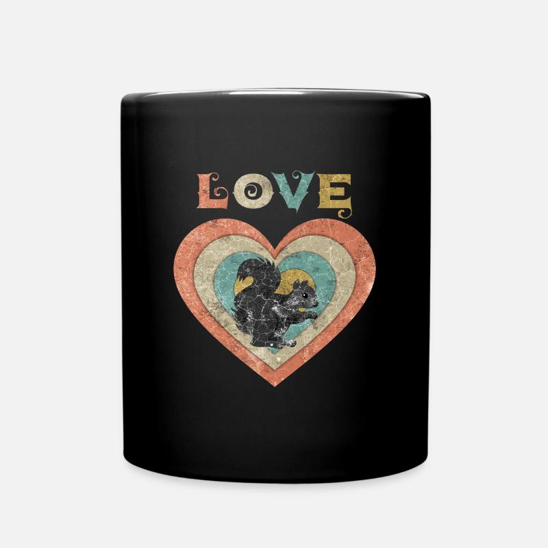 Eichhörnchen - Tasse einfarbig - Schwarz