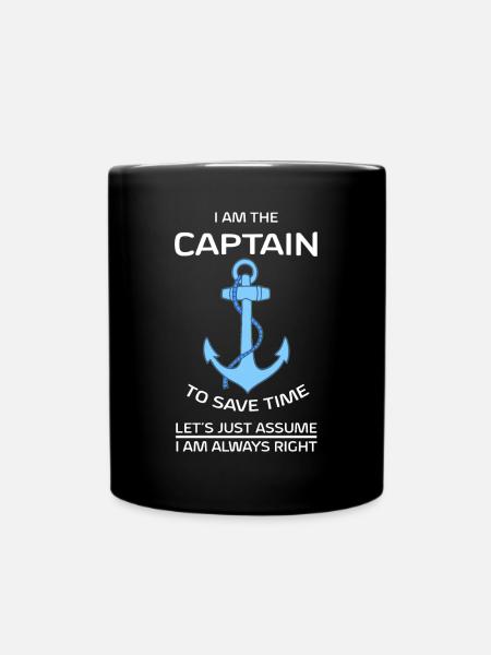 Ich bin Captain White - Tasse einfarbig - Schwarz
