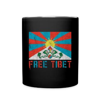 Tibet libre - Mug uni - noir - Devant
