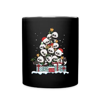 Panda Panda Kawaii Cadeau De Noël - Mug uni - noir - Devant