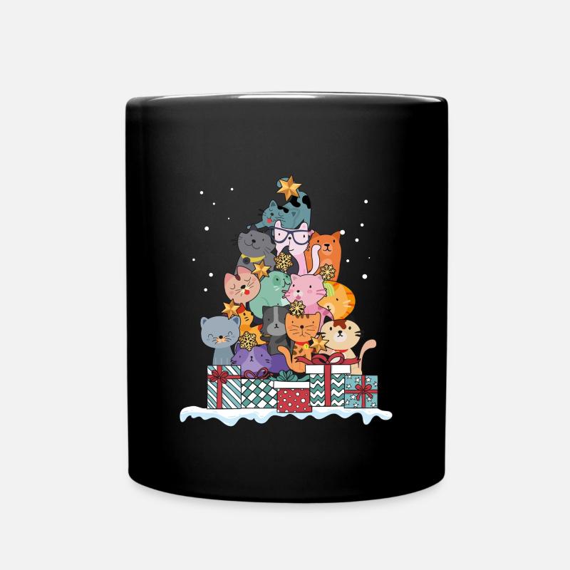 Chat chaton Maine Coon cadeau de Noël - Mug uni - noir