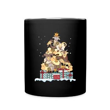Ziegen Ziege Geiss Ziegenbock Weihnachten Geschenk - Tasse einfarbig - Schwarz - Vorne