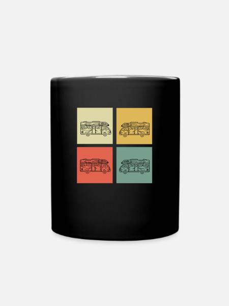 Camping - Tasse einfarbig - Schwarz