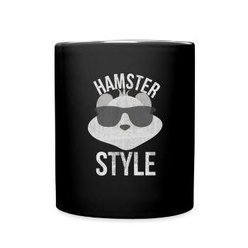 Hamster - Tasse einfarbig - Schwarz - Vorne