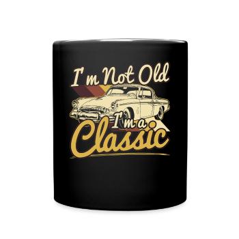 Retro Birthday Automobile I'm Not Old Gift - Full Colour Mug - black - Front