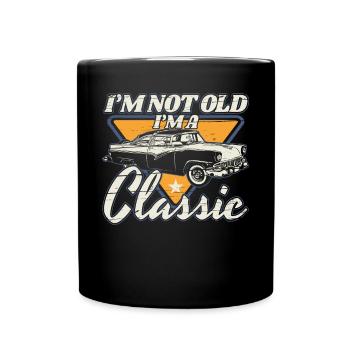 Je ne suis pas vieux, je suis un anniversaire Oldtimer classique - Mug uni - noir - Devant