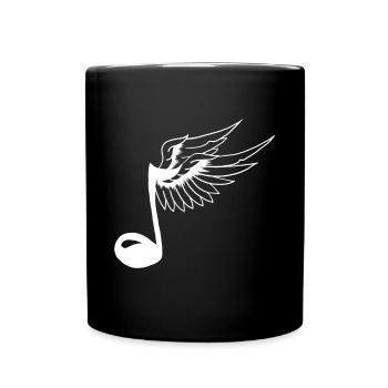 Schöne Note mit Flügeln Musik Symbol Geschenk - Tasse einfarbig - Schwarz - Vorne