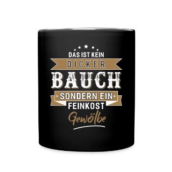 This is not a thick belly - Full Colour Mug - black - Front