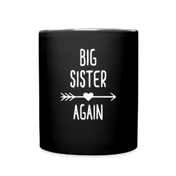 Again Big sister gift offspring - Full Colour Mug - black - Front