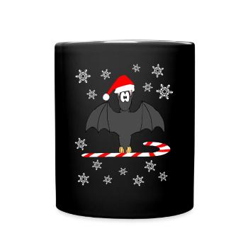 Père Noël Chauve-souris Noël Xmas - Mug uni - noir - Devant