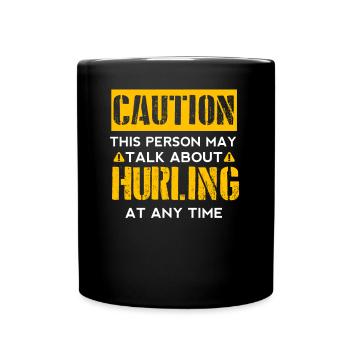 CAUTION - Hurling Fan - Tasse einfarbig - Schwarz - Vorne