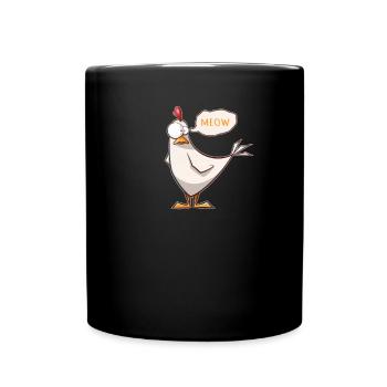 Meow Chicken - Tasse einfarbig - Schwarz - Vorne