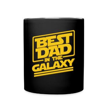 Bester Vater in der Galaxie - Tasse einfarbig - Schwarz - Vorne
