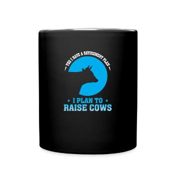 Vache de retraite - Mug uni - noir - Devant