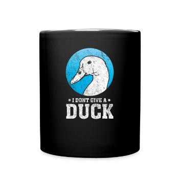 Wortspiel Ente - Tasse einfarbig - Schwarz - Vorne