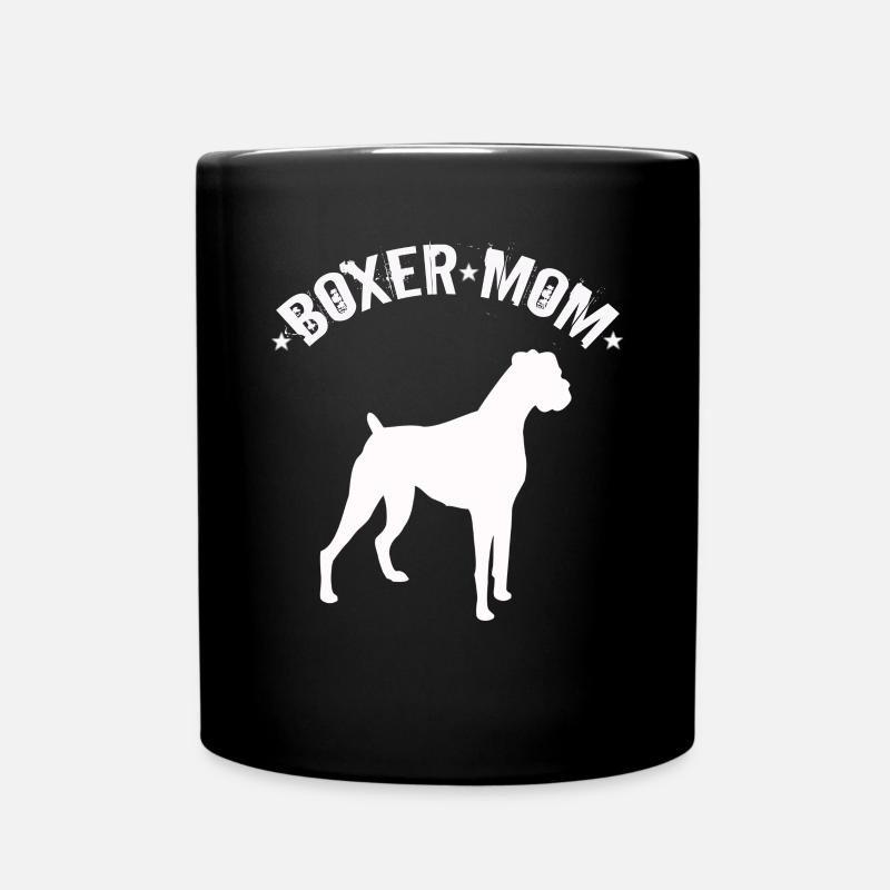 Boxer Hund Damen Boxer Mama - Tasse einfarbig - Schwarz
