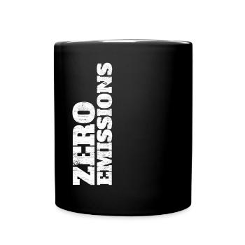 Zero emissions / electric driving / electric car - Full Colour Mug - black - Front