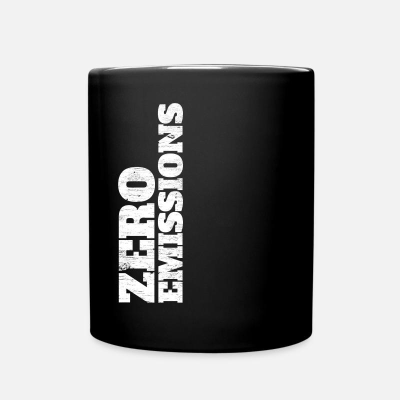 Zero Emissions / elektrisch fahren / Elektroauto - Tasse einfarbig - Schwarz