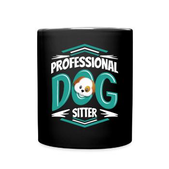 Dog Sitter design cadeau pour animaux de compagnie et chiot - Mug uni - noir - Devant