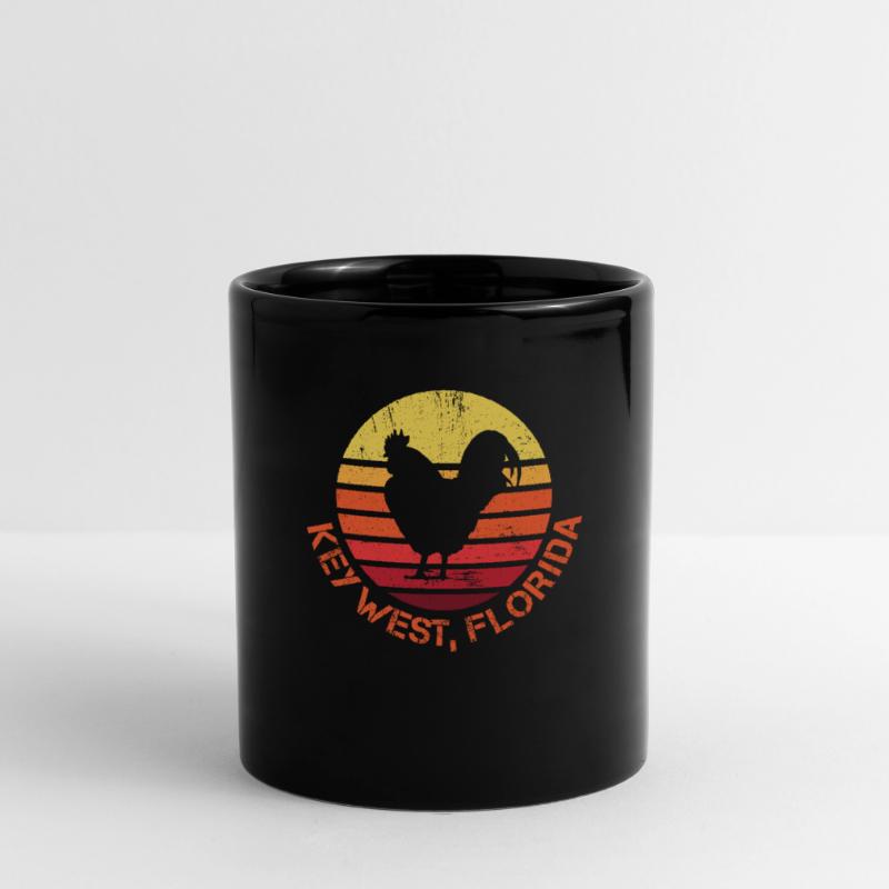 Retro beunruhigtes Key West Florida Chicken Gift oder Tasse einfarbig