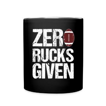 Null Rucks gegeben Rugby - Tasse einfarbig - Schwarz - Vorne