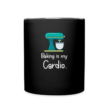 Baker Baking Is My Cardio - Full Colour Mug - black - Front