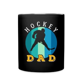 Hockey Dad Retro Style - Tasse einfarbig - Schwarz - Vorne