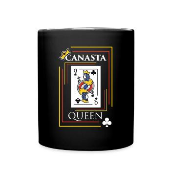 Canasta Design Geschenk für Kartenspieler und - Tasse einfarbig - Schwarz - Vorne