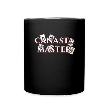 Canasta Design Geschenk für Kartenspieler und - Tasse einfarbig - Schwarz - Vorne