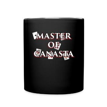 Canasta Design Geschenk für Kartenspieler und - Tasse einfarbig - Schwarz - Vorne