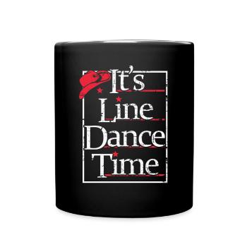 It's time for line dance - Full Colour Mug - black - Front
