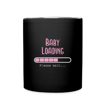 Baby loading.. please wait. Pregnancy Childbirth - Full Colour Mug - black - Front