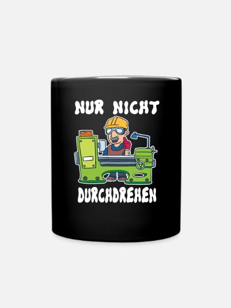 Drehbank CNC - Tasse einfarbig - Schwarz