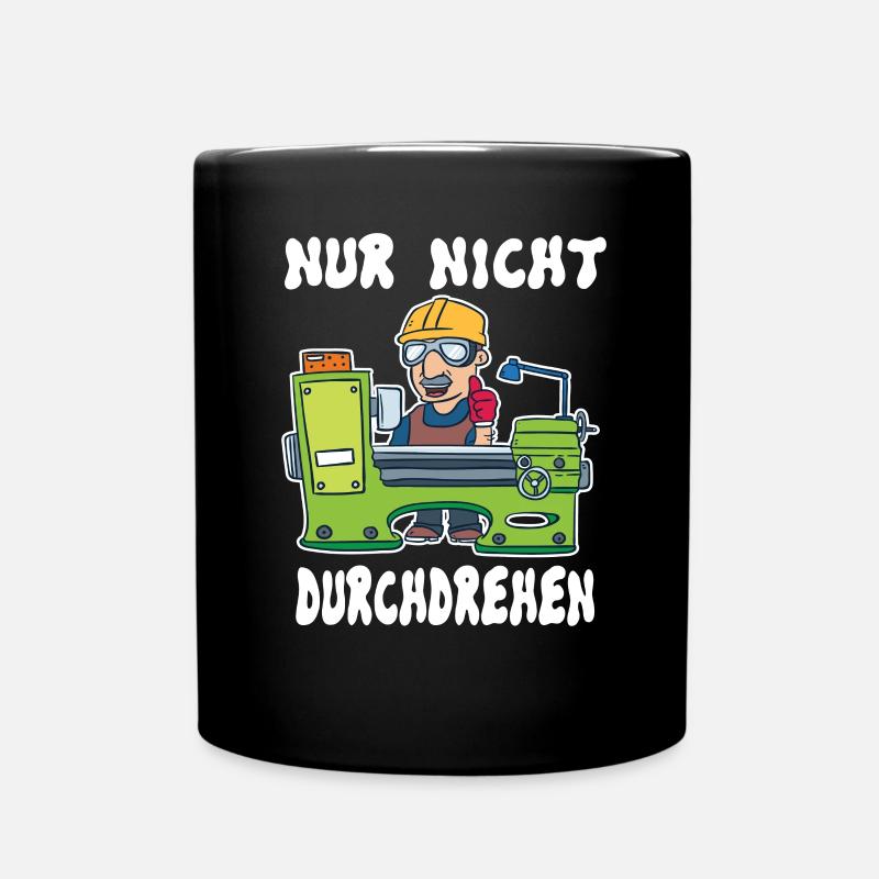 Drehbank CNC - Tasse einfarbig - Schwarz
