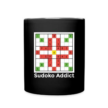 Sudoko Design Geschenk für Fans der Japaner - Tasse einfarbig - Schwarz - Vorne
