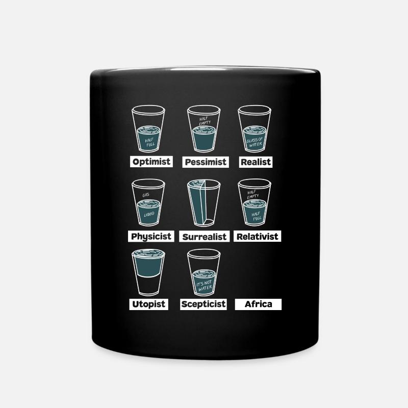 Water glass Fun - Full Colour Mug - black
