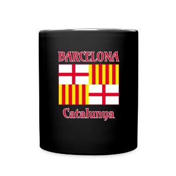 Barcelona flag in red white and yellow - Tasse einfarbig - Schwarz - Vorne