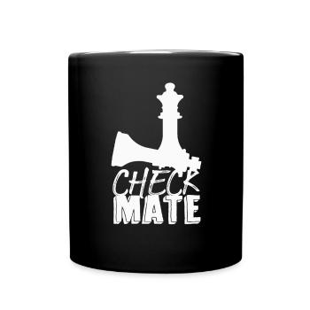 Checkmate Chess Schachgeschenk Chess Gift - Tasse einfarbig - Schwarz - Vorne